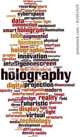 Holography word cloud Holography word cloud 62491429