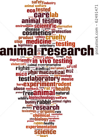 Animal research word cloud 62491471