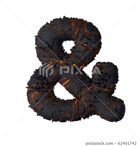 Lava Letter 3d illustration 62491742