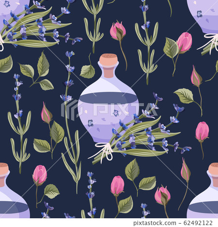 Provence lavender seamless vector pattern. 62492122