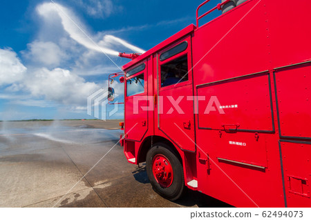 A fierce battle Iwo Jima SDF water spray 62494073