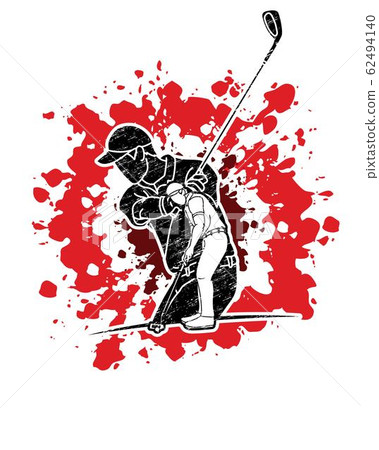 Golf players action cartoon sport graphic vector. Golf players action cartoon sport graphic vector. 62494140