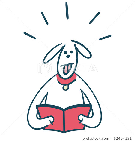 Dog with book Dog with book 62494151