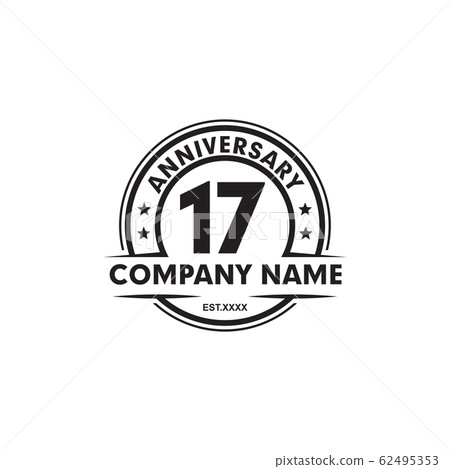 17th year celebrating anniversary emblem logo 62495353