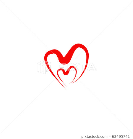 Love illustration logo design template-插圖素材 [62495741] - PIXTA圖庫