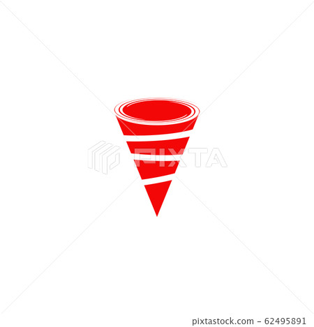 Tornado twist icon logo design vector template - Stock Illustration ...