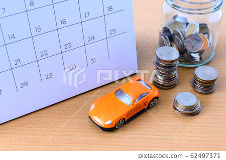 Car on calendar, new car concept 62497371