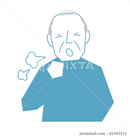 咳嗽的老人 62497812