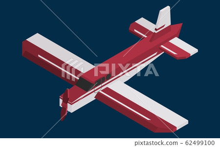 screw single-engine burgundy color plane isometric screw single-engine burgundy color plane isometric 62499100