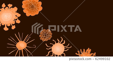 background picture. orange doodle viruses neon new 62499102