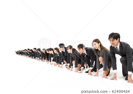 大量的人業務多個大量的起始行 62499484