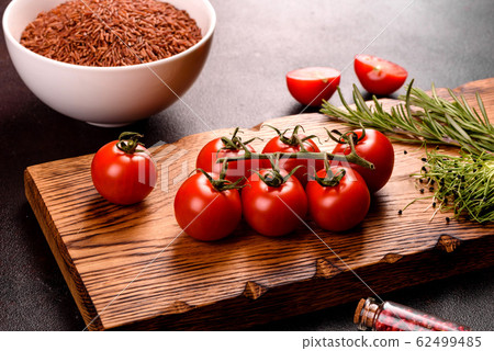 Ingredients for Indian cuisine are on a black 62499485