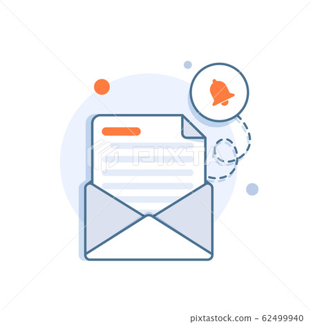 Email and messaging,Email marketing campaign,flat design icon vector illustration 62499940
