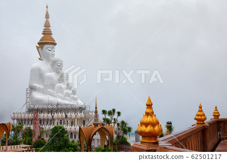 Phetchabun,Thailand-June 27,2018:Five Buddhas and the colorful of mosaic mixed decoration at Wat Phra Thad Pha Sorn Kaew Temple,Khao Kho,Thailand Phetchabun,Thailand-June 27,2018:Five Buddhas and the colorful of mosaic mixed decoration at Wat Phra Thad Pha Sorn Kaew Temple,Khao Kho,Thailand 62501217