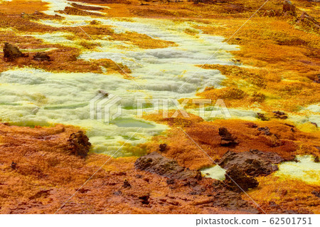 moonscape of Dallol Lake, Danakil depression moonscape of Dallol Lake, Danakil depression 62501751
