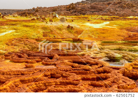 moonscape of Dallol Lake, Danakil depression moonscape of Dallol Lake, Danakil depression 62501752