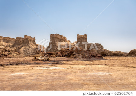 Rock city in Danakil depression, Ethiopia, Africa 62501764