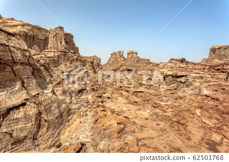 Rock city in Danakil depression, Ethiopia, Africa 62501768