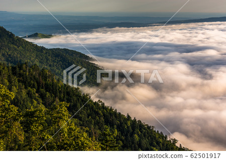 Akan Mashu National Park in August as seen from the Tsubetsu Pass in eastern Hokkaido, Japan Akan Mashu National Park in August as seen from the Tsubetsu Pass in eastern Hokkaido, Japan 62501917
