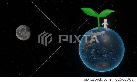 Moon looking at global environmental problems 62502305