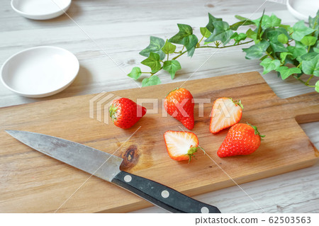 Strawberries in the kitchen. Strawberry on dining table 62503563