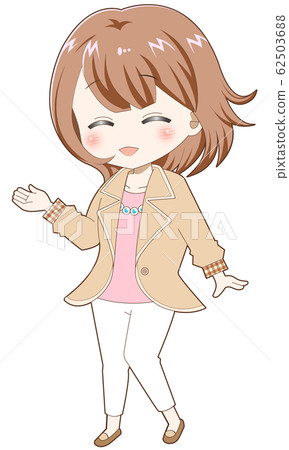 鮑勃頭髮的女人(微笑) 鮑勃頭髮的女人(微笑) 62503688