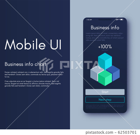 Mobile application interface. Ui design, vector 62503701