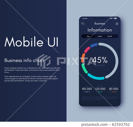 Mobile application interface. Ui design, vector 62503702