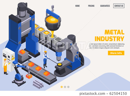 Metal Industry Isometric Banner 62504150