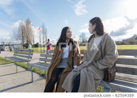 Woman walking in Canada Woman walking in Canada 62504389