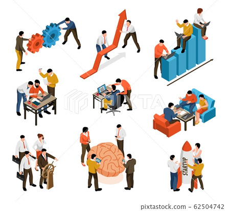 Teamwork Isometric Set -插圖素材 [62504742] - PIXTA圖庫