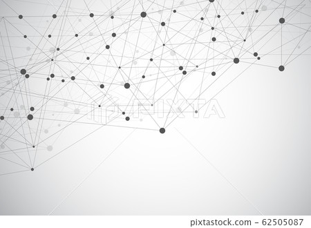 3D Abstract connecting dots and lines. Low Poly - Stock Illustration ...