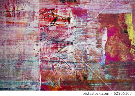 Painting Artistic bright color oil paint texture abstract artwork. Modern futuristic pattern for grunge wallpaper, interior, album, flyer cover, poster, booklet background. Creative graphic design 62505163