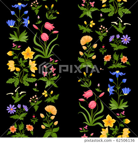 Tradition mughal motif, fantasy flowers in retro, vintage style. Tradition mughal motif, fantasy flowers in retro, vintage style. 62506136
