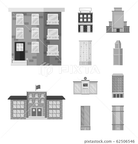 Vector design of construction and city icon. Set of construction and center stock vector illustration. Vector design of construction and city icon. Set of construction and center stock vector illustration. 62506546