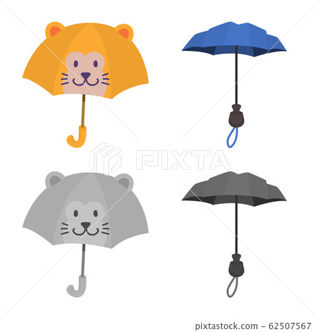 Vector design of protection and closed logo. Collection of protection and rainy stock vector illustration. 62507567