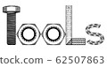 tools, t,o,l,s, letters in zenart style, bolt, 62507863
