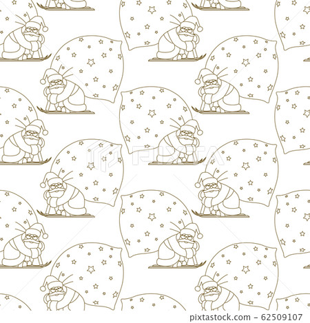 Seamless background with Santa Claus Seamless background with Santa Claus 62509107