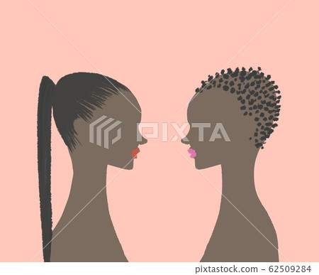 黑女人黑人髮型沒有臉 黑女人黑人髮型沒有臉 62509284