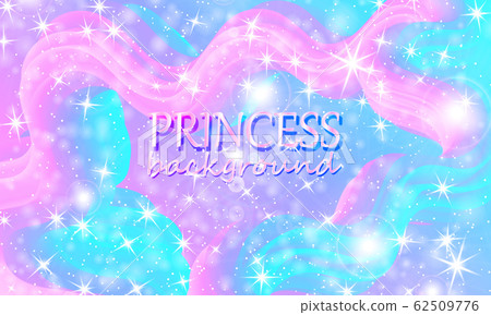 Princess background. Mermaid rainbow. Vector 62509776