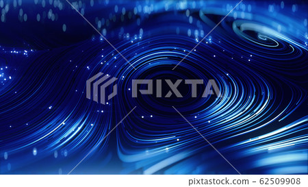 3d render Abstract blue round network background 62509908