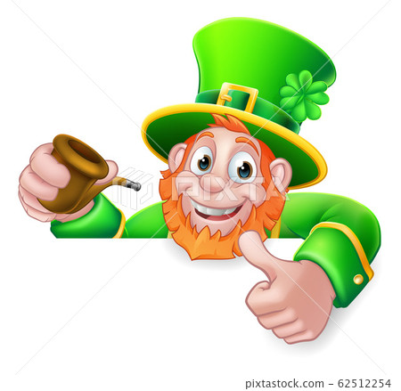 Leprechaun St Patricks Day Thumbs Up Cartoon 62512254