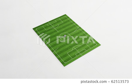 Perspective dark green soccer court 62513573