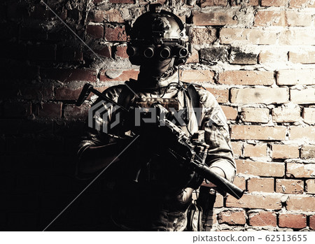 Army special forces tactical group fighter in dark 62513655