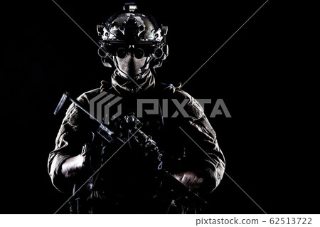 Special operations fighter studio shoot on white 62513722