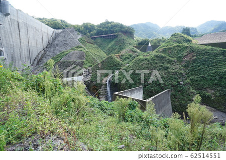 Gunma Prefecture Yatsuba Dam, upstream of dam before submersion Gunma Prefecture Yatsuba Dam, upstream of dam before submersion 62514551