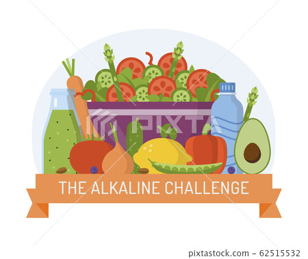 Alkaline diet challenge concept 62515532