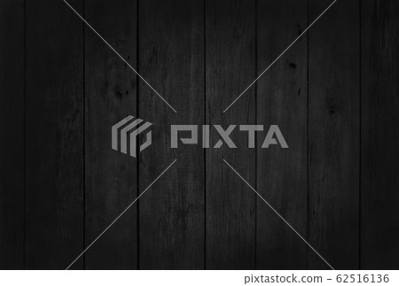 Black wooden wall background, texture of dark bark wood with old natural pattern for design art work, top view of grain timber. 62516136