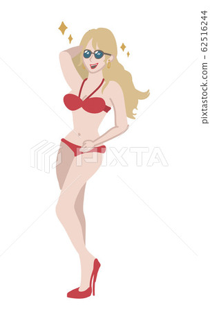 Illustration of a nice buddy woman (with sunglasses) 62516244