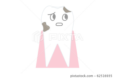 Progress of caries, caries reach dentin 62516935